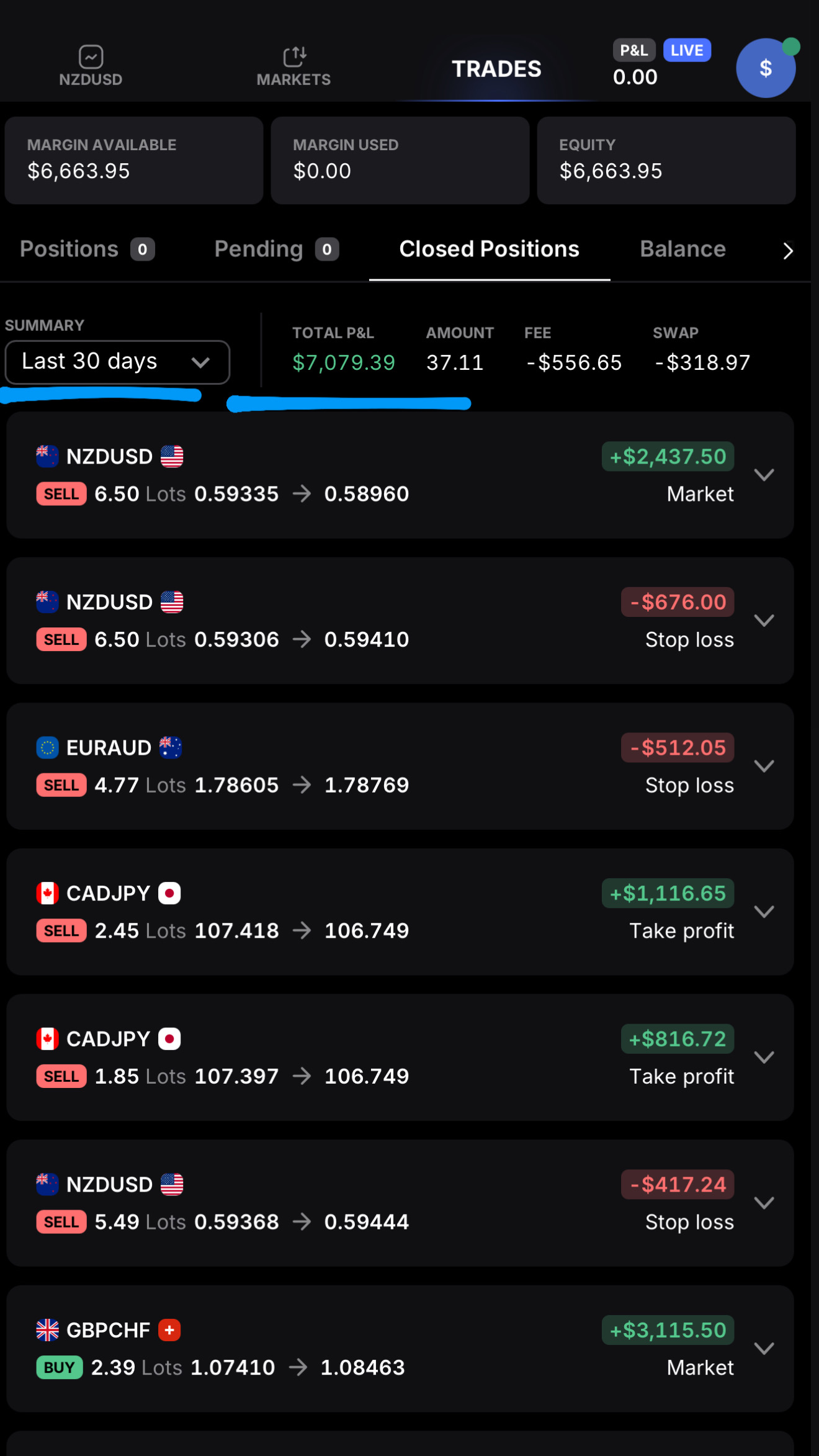 Broker history placeholder